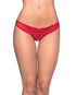 Crotchless Thong with Pearls - Red